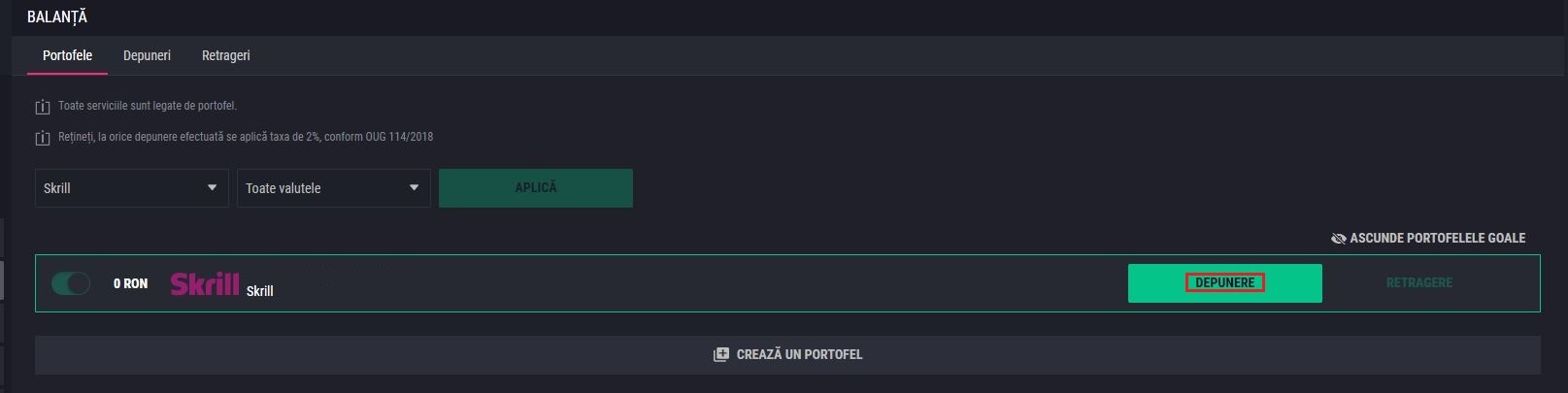 demonstration of how to make a deposit